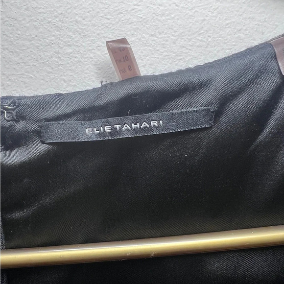 Elie Tahari Black V Neck Sheath Dress - Picture 6 of 7